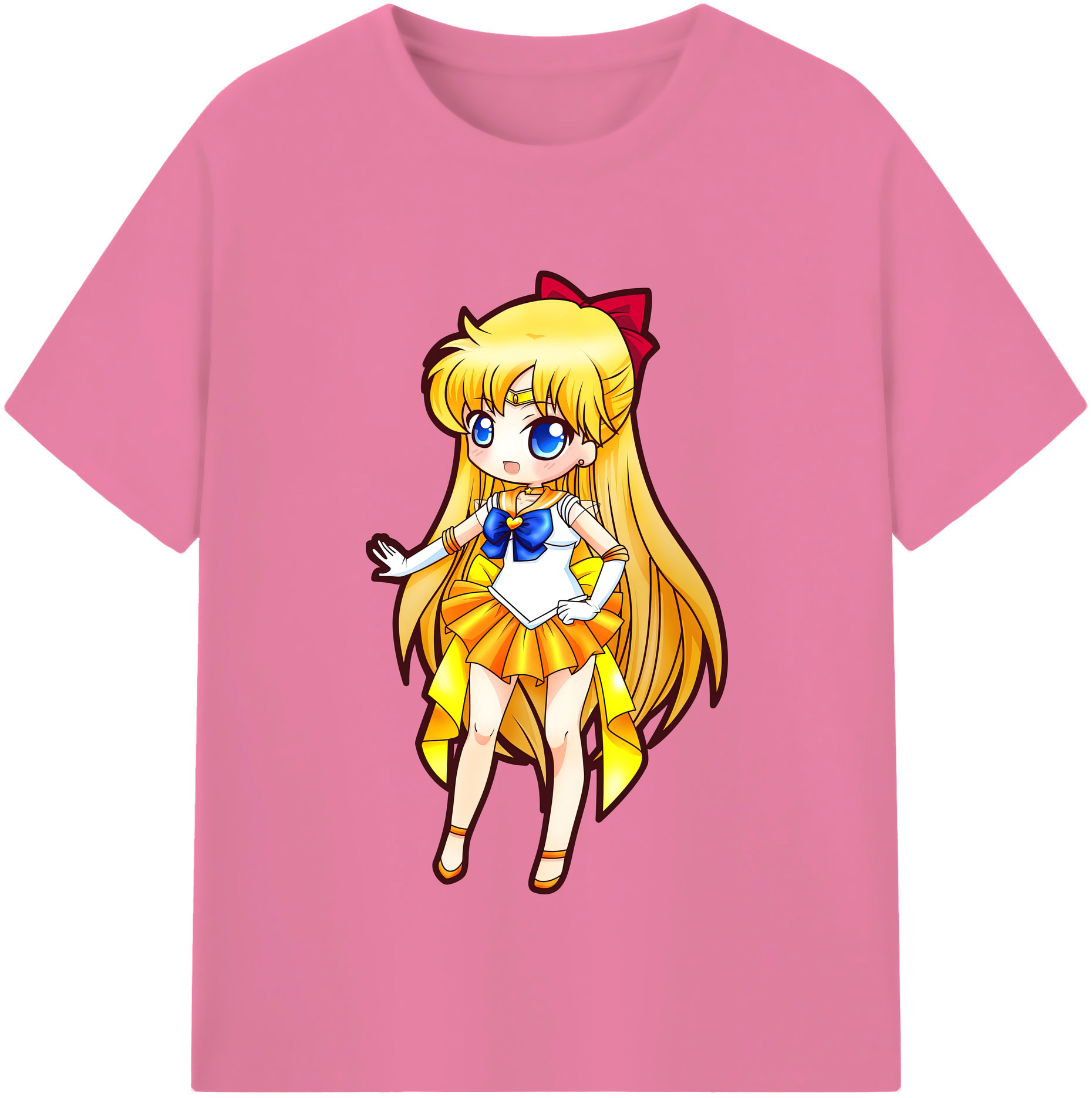 （画像用） 美少女戦士セーラームーン 愛野 美奈子 あいの みなこ Sailor Moon Aino Minako 綿100％半袖Tシャツ（フロントプリント）